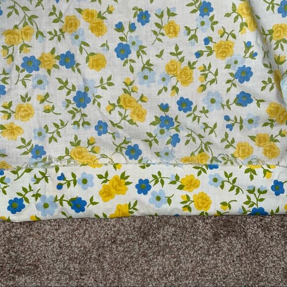 70s floral bedding set blue/yellow - Picture 9 of 13
